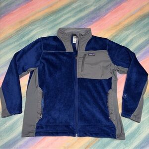 Patagonia R3 Hi Loft Regulator Fleece Blue Ful Zip Polartec Jacket Mens size XL